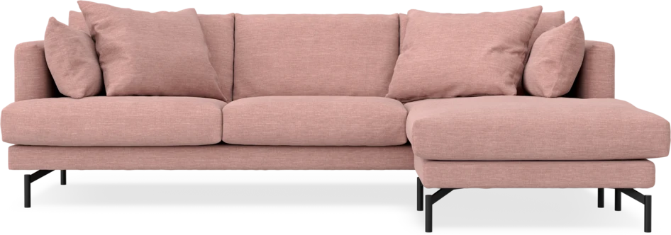 Harper - 4-sits med schäslong höger  - Rosa