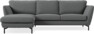 Madison Lux - 2-sits soffa med schäslong vänster - Grå