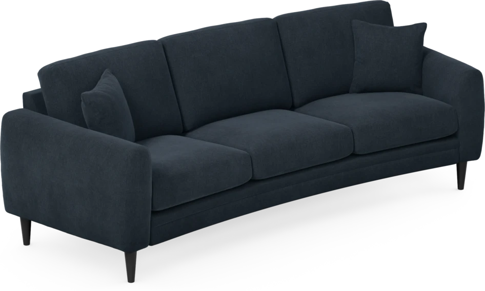 Eden - 3-sits soffa svängd - Blå