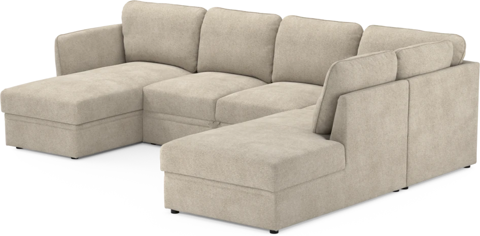 Öland - Bäddsoffa med schäslong vänster och divan höger - Beige