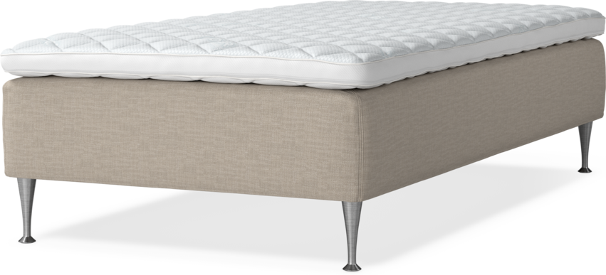 Delux Sense - Ramsäng, enkelsäng med bäddmadrass - Beige