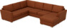 Friday - Hörnsoffa, 2+3-sits med schäslong höger - Orange