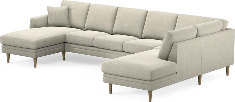 Eden - 3-sits soffa med schäslong vänster och divan höger - Beige