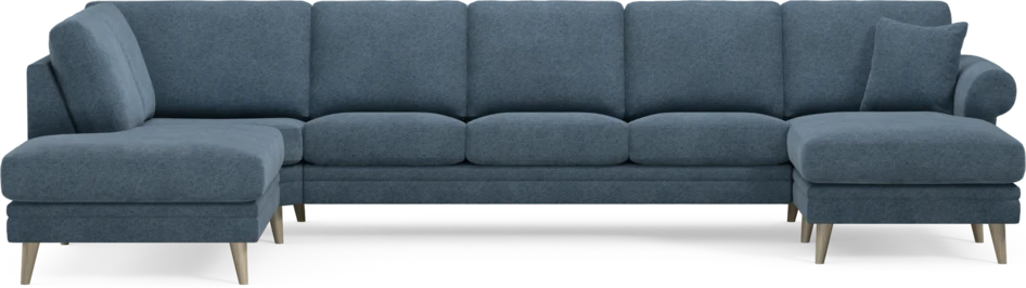 Eden - 3-sits soffa med divan vänster och schäslong höger - Blå