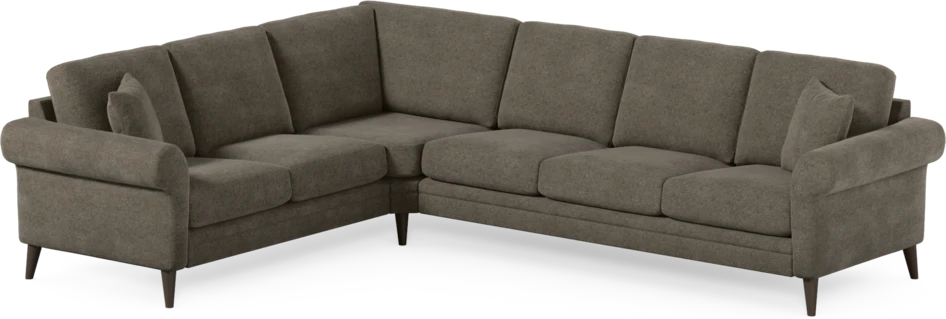 Eden - Hörnsoffa, 2+3-sits - Brun