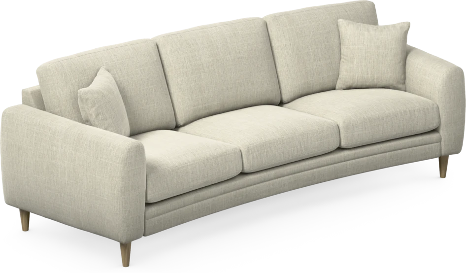 Eden - 3-sits soffa svängd - Beige