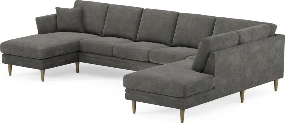 Eden - 3-sits soffa med schäslong vänster och divan höger - Grå