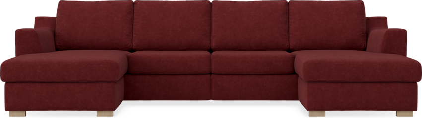 Friday - 2-sits soffa med två schäslonger - Rosa