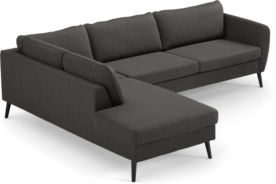 County - 2,5-sits soffa med divan vänster - Grå