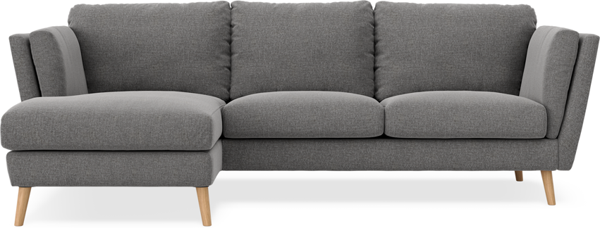 Madison Lux - 2-sits soffa med schäslong vänster - Grå