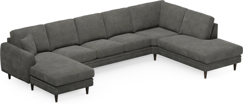 Eden - 3-sits soffa med schäslong vänster och divan höger - Grå