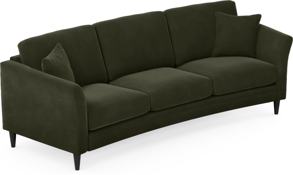 Eden - 3-sits soffa svängd - Grön