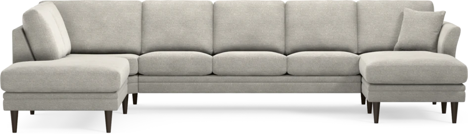 Eden - 3-sits soffa med divan vänster och schäslong höger - Grå