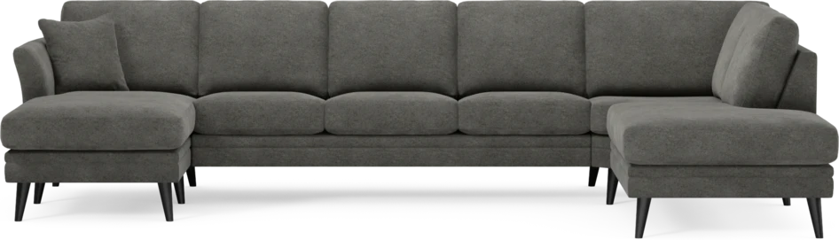 Eden - 3-sits soffa med schäslong vänster och divan höger - Grå
