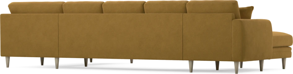 Eden - 3-sits soffa med schäslong vänster och divan höger - Gul