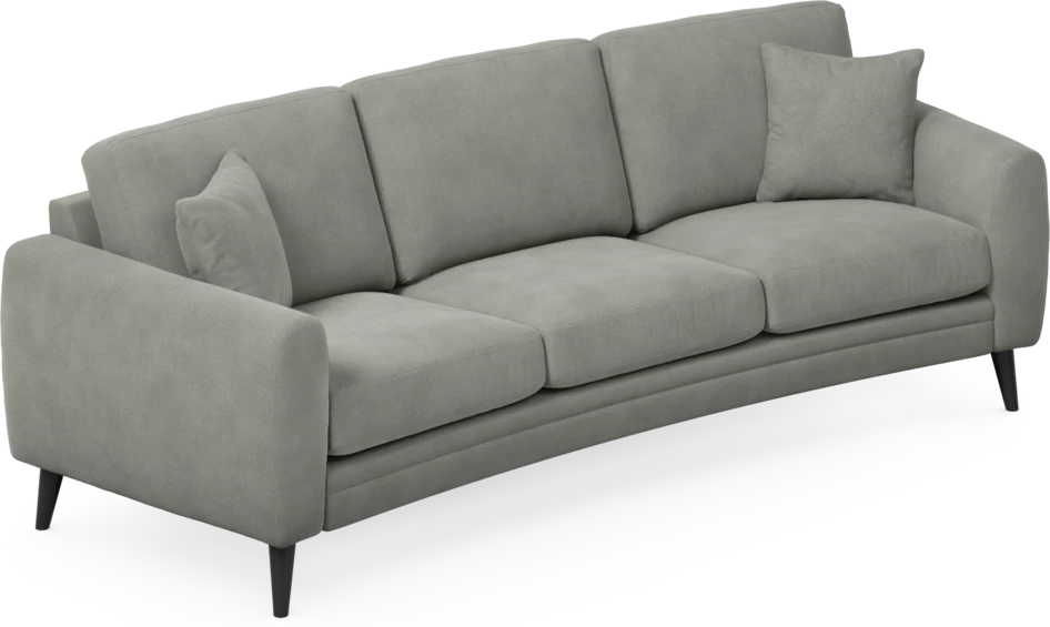 Eden - 3-sits soffa svängd - Grå