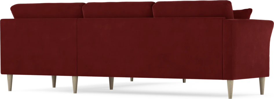 Eden - Hörnsoffa, 2,5+2,5-sits - Röd
