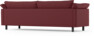 Cherrie - 4-sits soffa, hel dyna, fast klädsel - Röd
