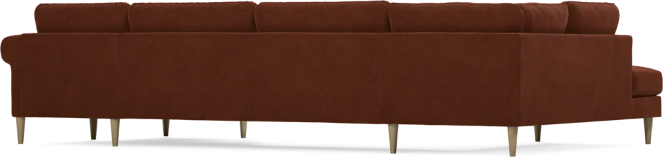 Bridge - 3-sits soffa med divan vänster och schäslong höger - Orange