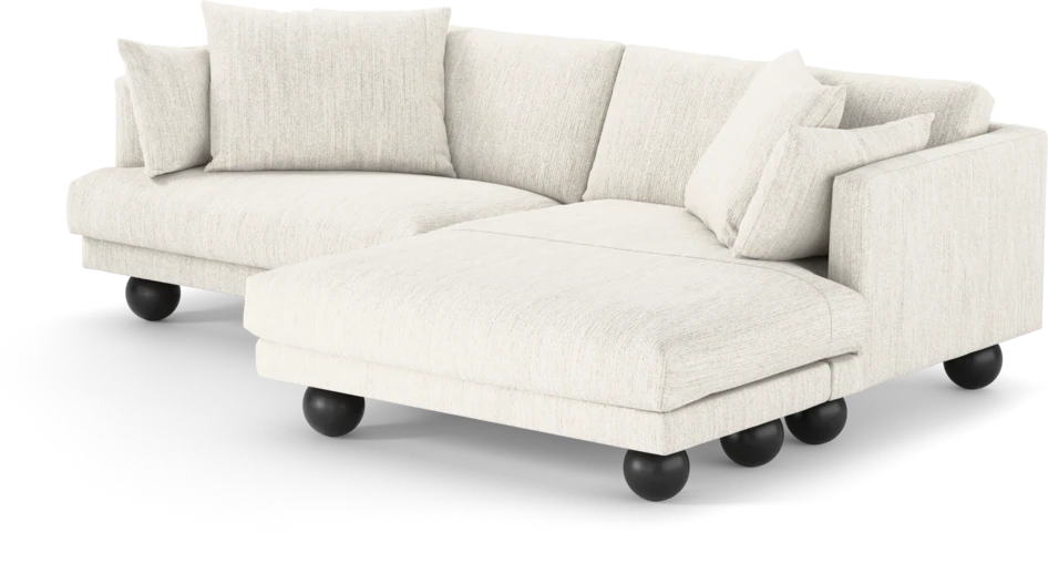Harper - 4-sits med schäslong XL höger - Vit
