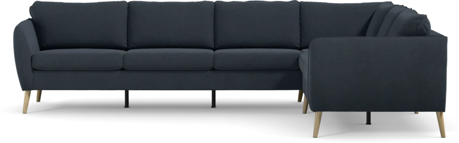 County - Hörnsoffa, 3+2-sits - Blå