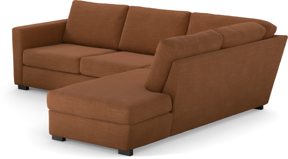Friday - 2,5-sits soffa med divan höger - Orange