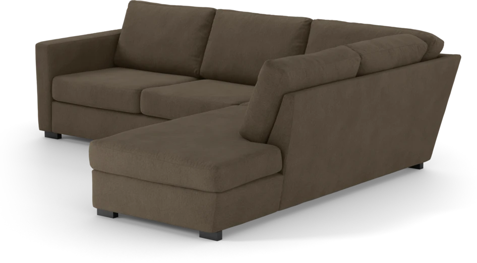 Friday - 2,5-sits soffa med divan höger - Brun