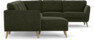 Bridge - Hörnsoffa, 3+2-sits med schäslong vänster - Grön