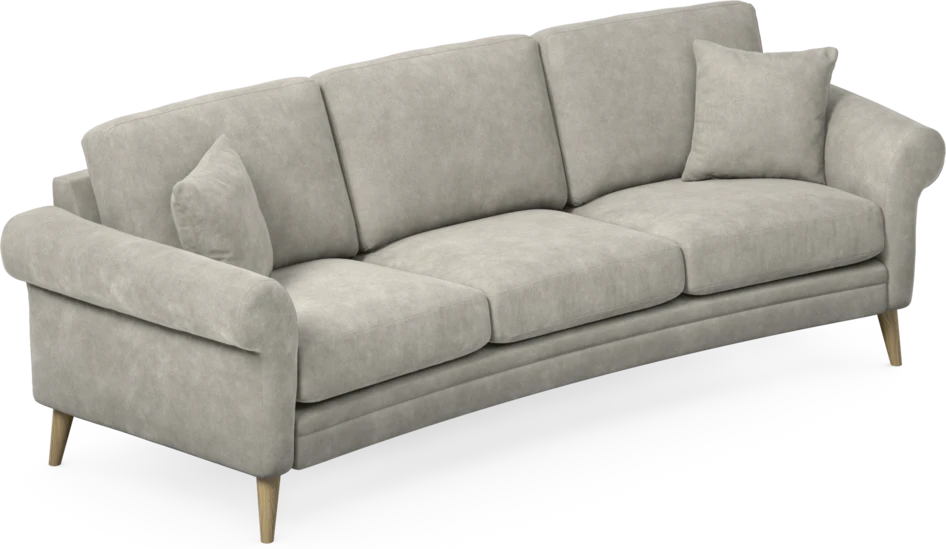 Eden - 3-sits soffa svängd - Grå