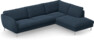 Madison Lux - 3-sits soffa med divan höger - Blå