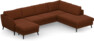 County - 3-sits soffa med schäslong vänster och divan höger - Röd