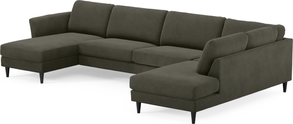 Bridge - 3-sits soffa med schäslong vänster och divan höger - Grå