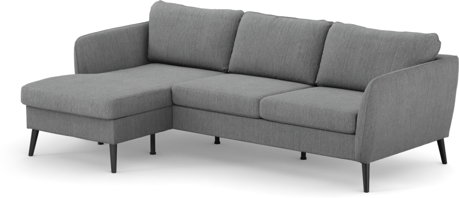 County - 3-sits soffa med flyttbar schäslong - Grå