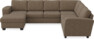 Friday - Hörnsoffa, 3+2-sits med schäslong vänster - Brun