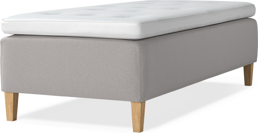 Delux Dream - Ramsäng, enkelsäng med bäddmadrass - Grå