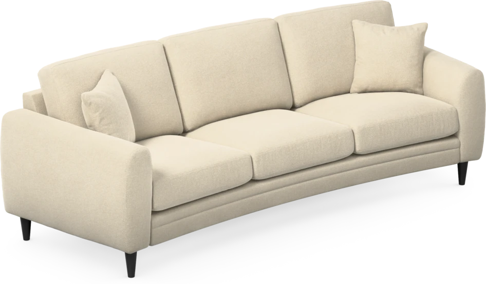 Eden - 3-sits soffa svängd - Beige