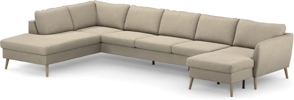 County - 4-sits soffa med divan vänster och schäslong höger - Beige