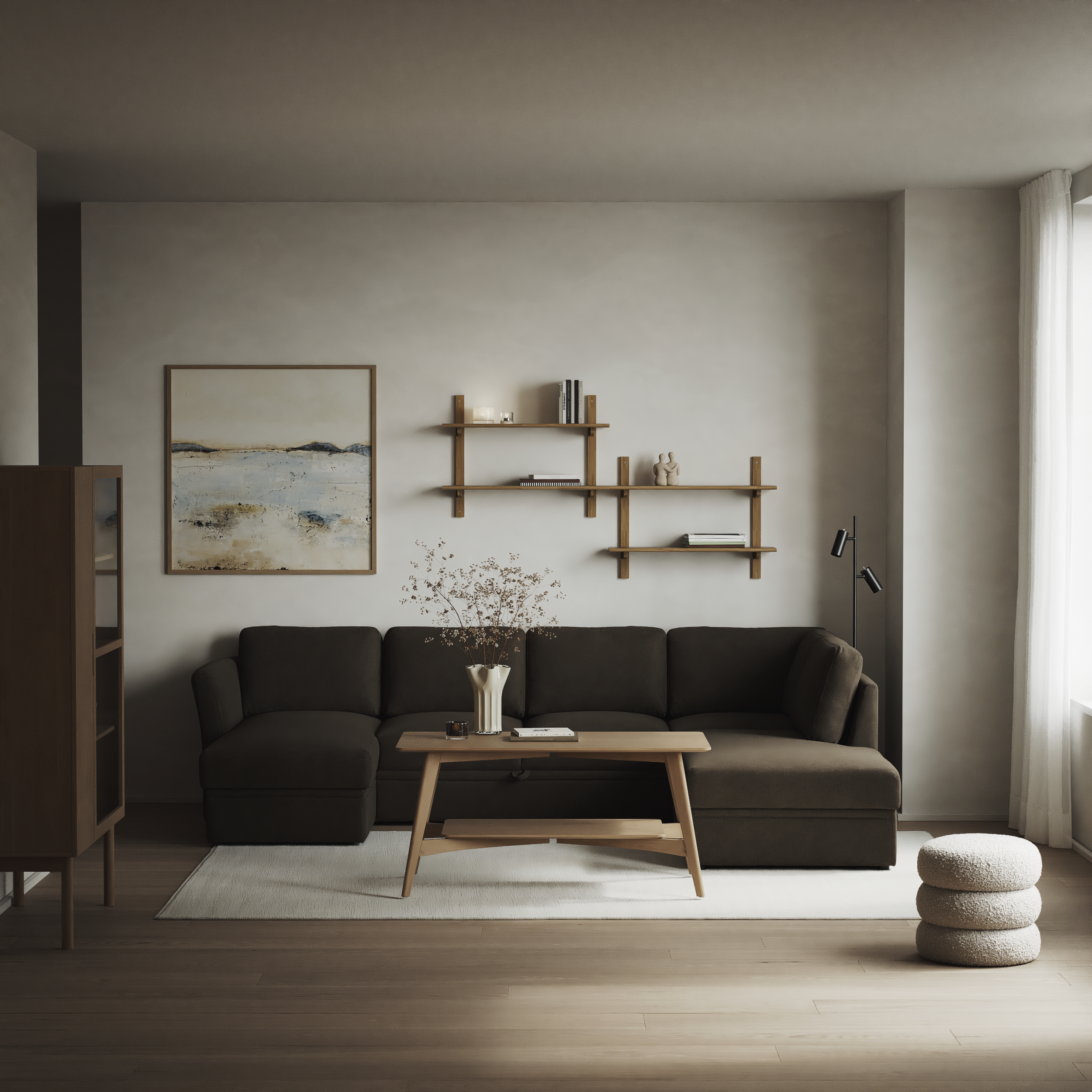 Öland - Bäddsoffa med schäslong vänster och divan höger - inspiration