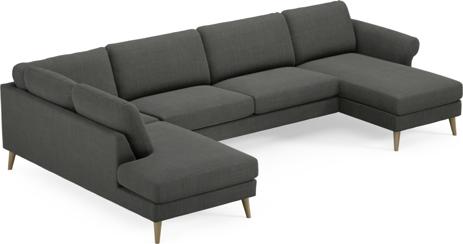 Bridge - 3-sits soffa med divan vänster och schäslong höger - Grå