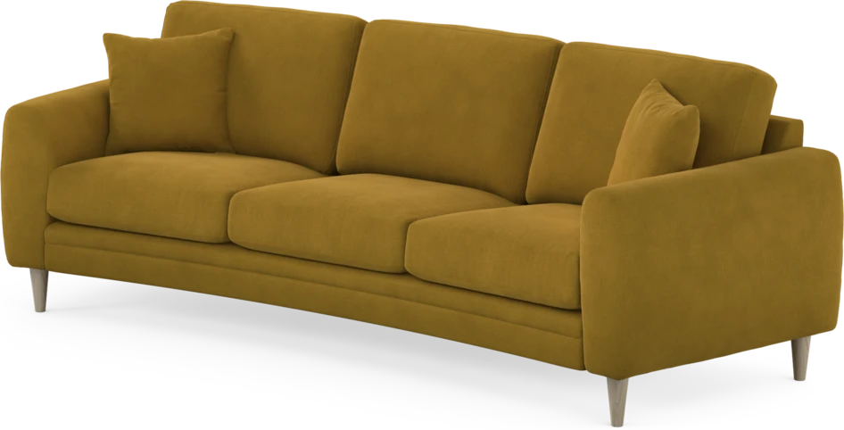 Eden - 3-sits soffa svängd - Gul