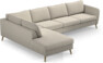 County - 3-sits soffa med divan vänster - Beige