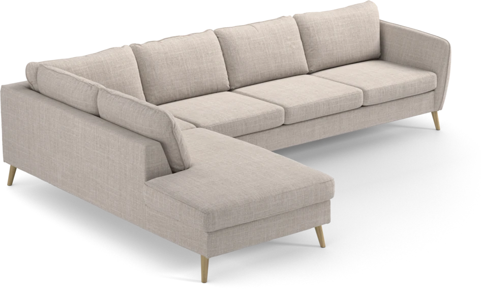 County - 3-sits soffa med divan vänster - Beige