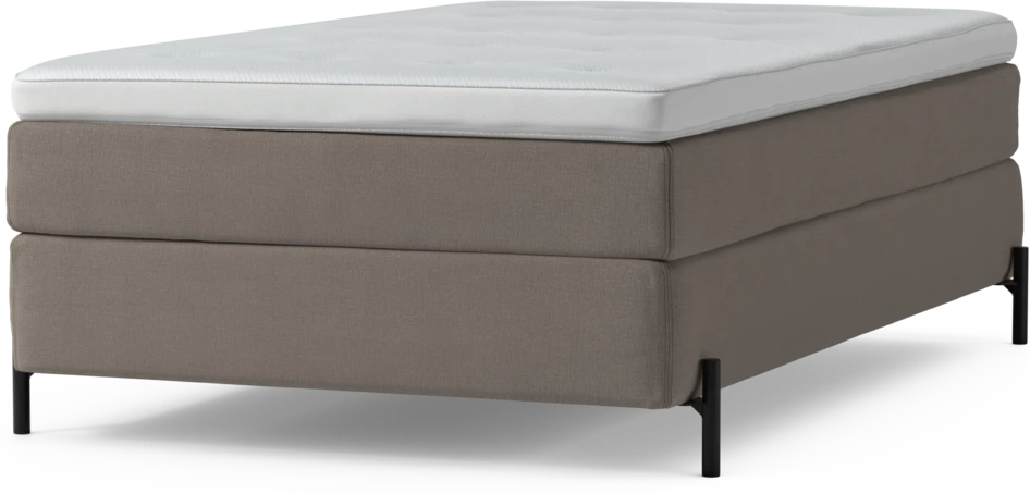 Delux Sense - Kontinentalsäng, enkelsäng 120 cm med bäddmadrass och sängben