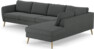 County - 3-sits soffa med divan höger - Grå
