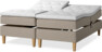 Delux Sense - Ställbar säng, dubbelsäng med bäddmadrass - Beige