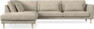 Willow - 3-sits soffa med divan vänster, fast klädsel - Beige