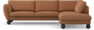 Madison Lux - 3-sits soffa med divan höger - Orange