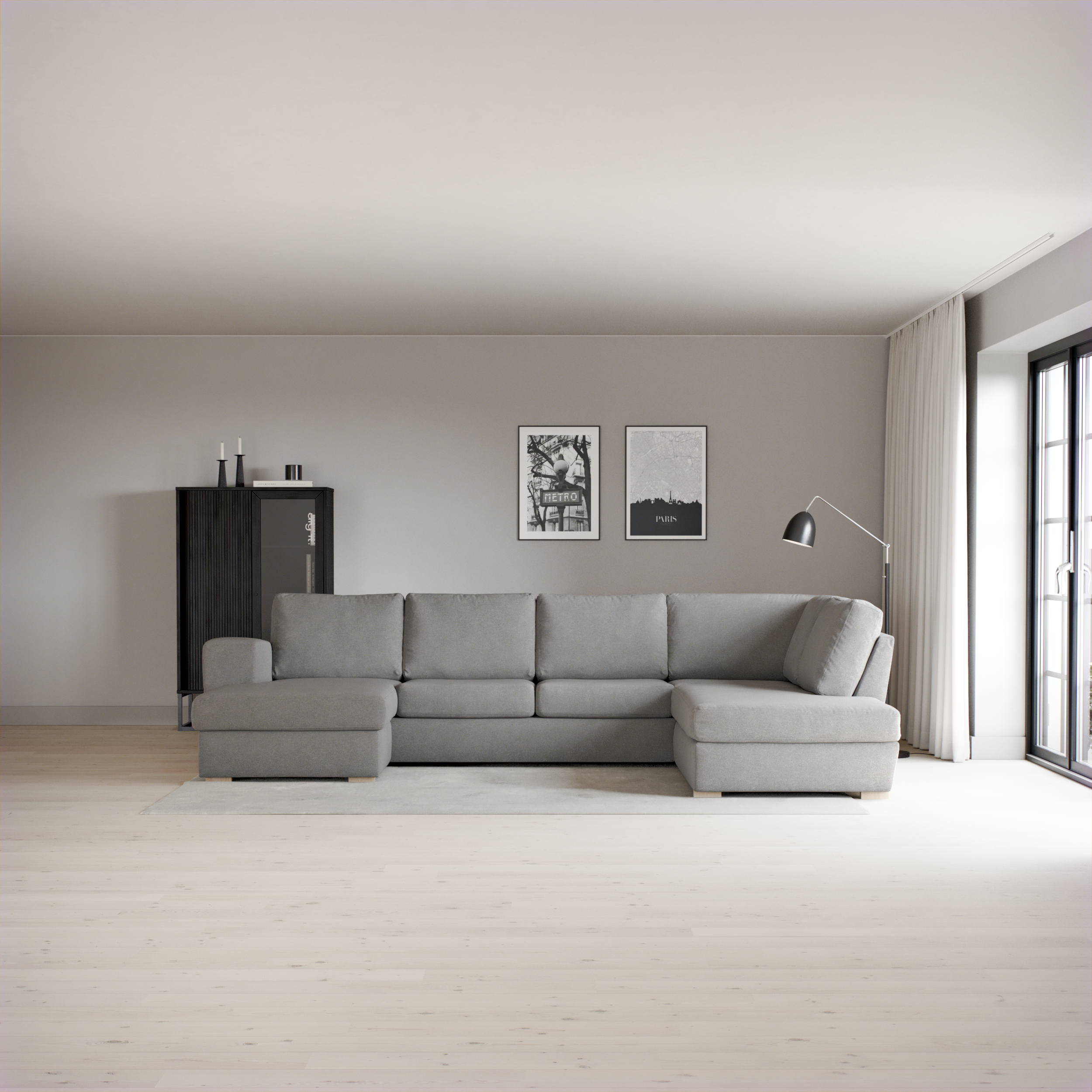 Friday - 3-sits soffa med schäslong vänster och divan höger - inspiration