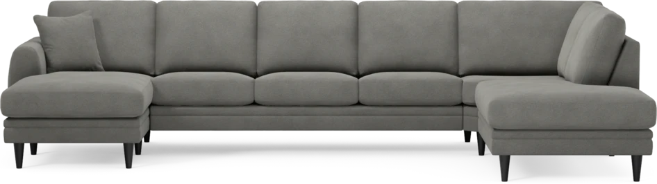 Eden - 3-sits soffa med schäslong vänster och divan höger - Grå