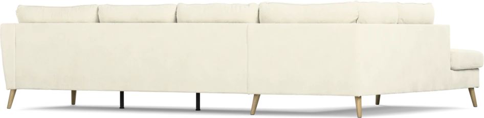 County - 3-sits soffa med divan vänster - Vit